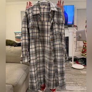 Plaid Longline Coat